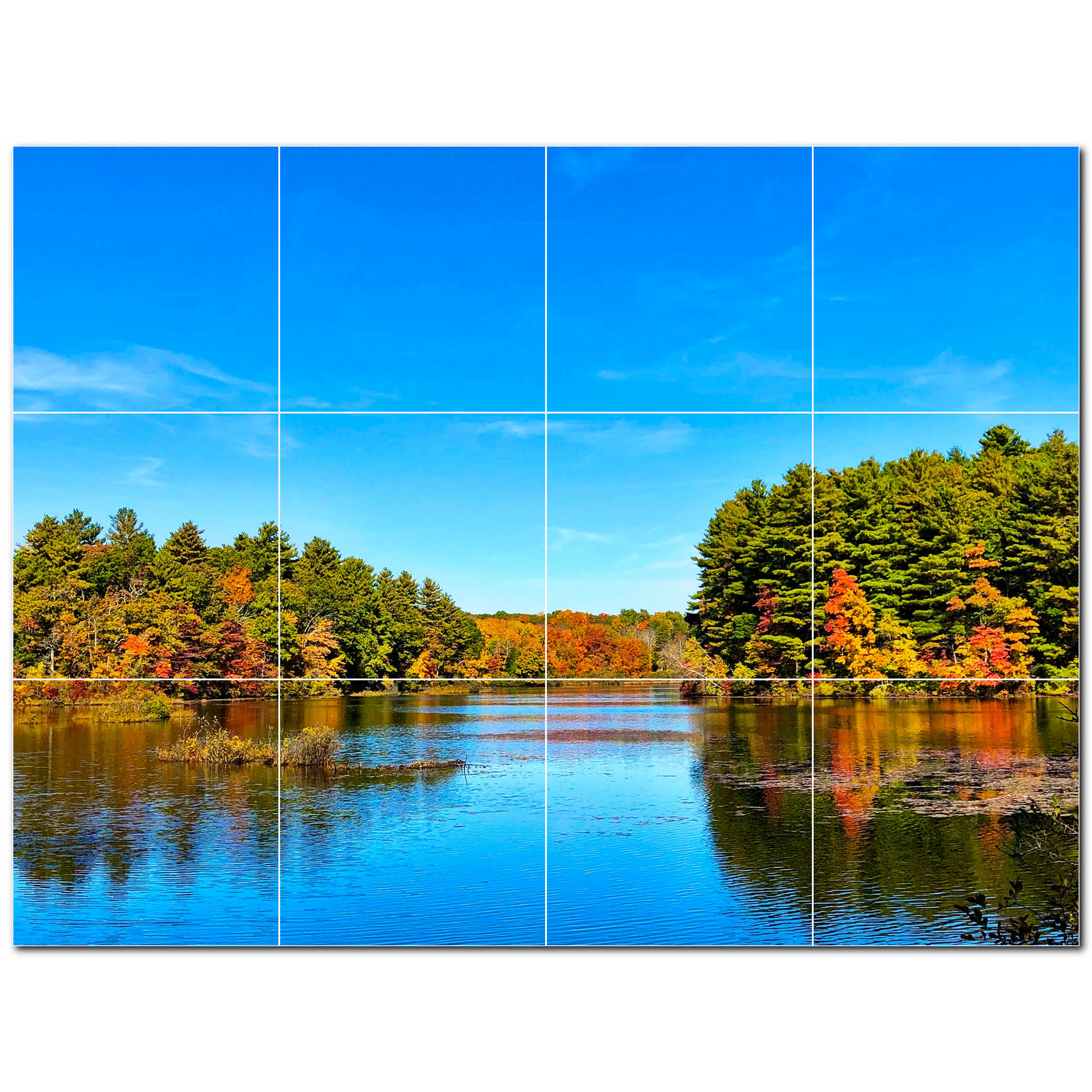 Picture-Tiles.com Lakes Photo 12'' x 12'' Satin Ceramic Decorative
